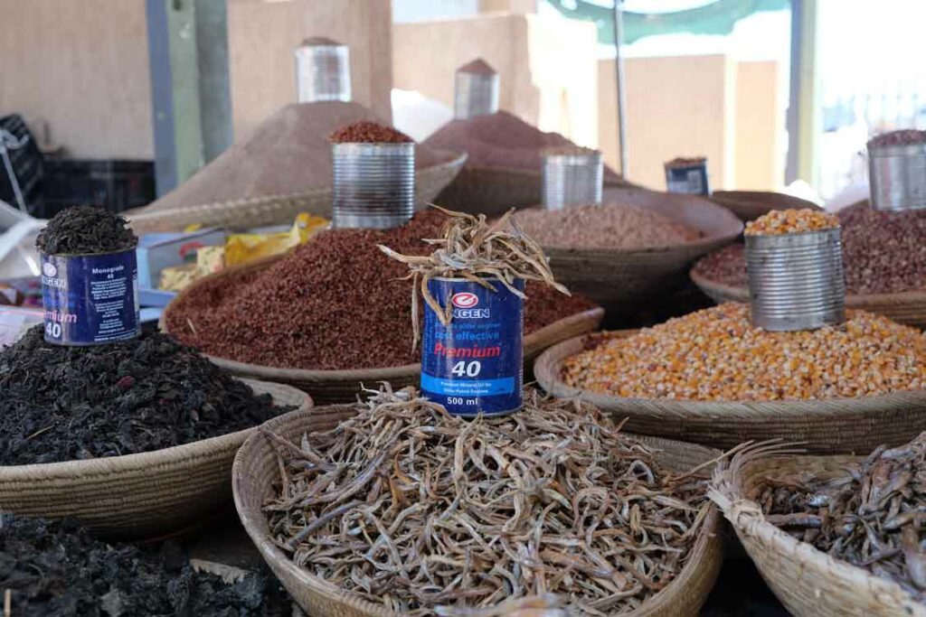 Ovamboland, Namibia Gewürzmarkt