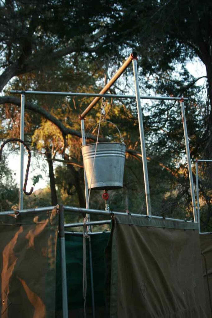 Die Dusche im Luxus-Camp im Krüger Nationalpark