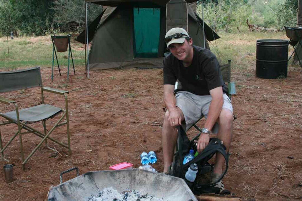 Safari-Guide Callum im Camp im Krüger Nationalpark